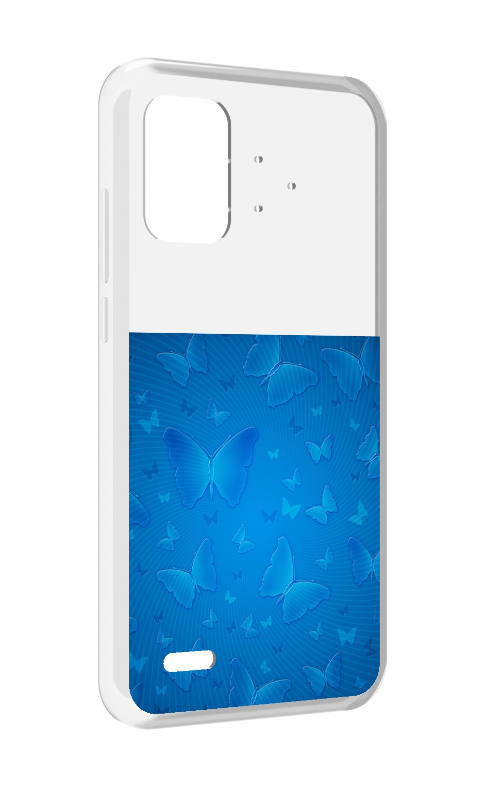 

Чехол MyPads голубые-бабочки для UMIDIGI Bison Pro, Прозрачный, Tocco