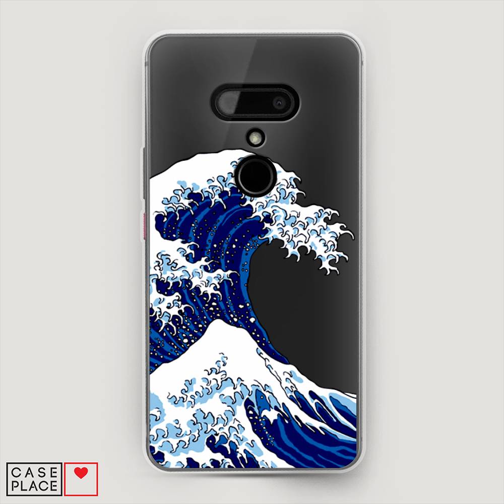 

Чехол Awog на HTC U12 / Эйчтиси U12 "Волна в Канагаве", Разноцветный, 102050-4