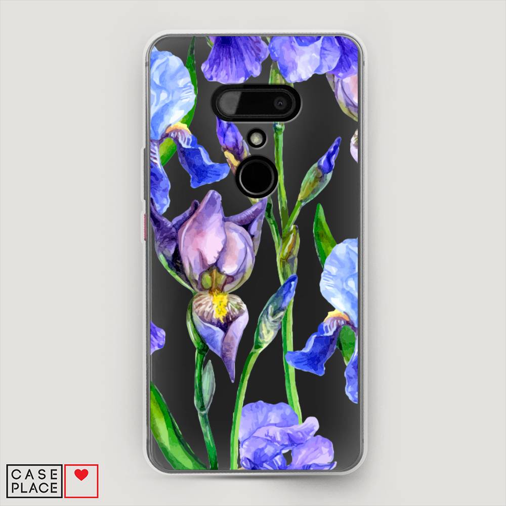 

Чехол Awog на HTC U12 / Эйчтиси U12 "Синие ирисы", Разноцветный, 102050-8