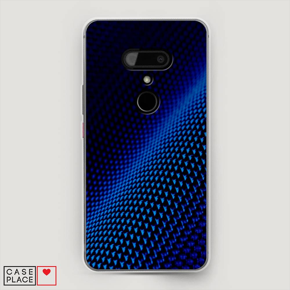 

Чехол Awog на HTC U12 / Эйчтиси U12 "Синий карбон", Разноцветный, 102050-3