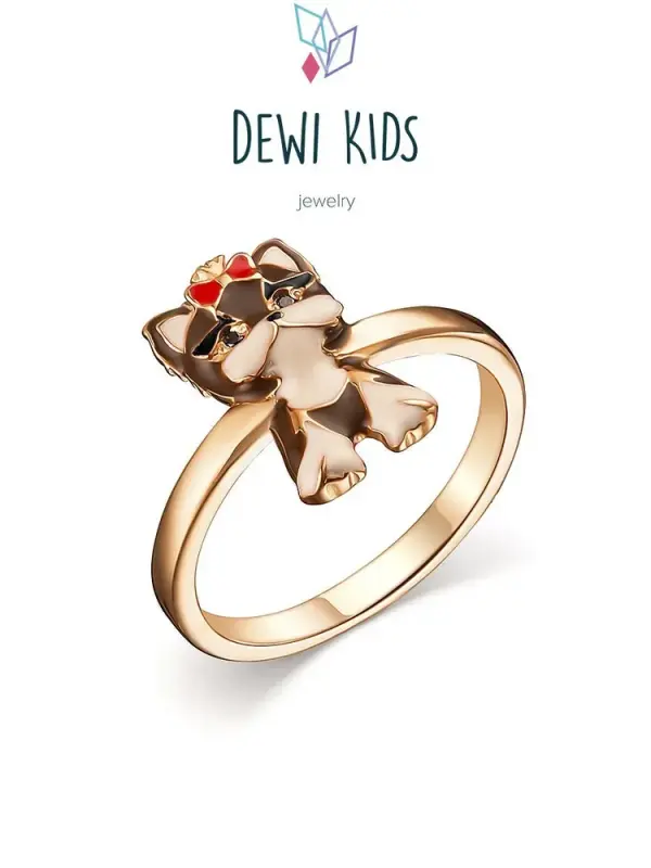 Кольцо из серебра р.13 DEWI KIDS 901012201, эмаль/фианит