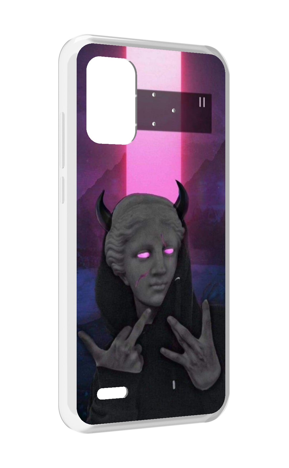 

Чехол MyPads глитч-статуя для UMIDIGI Bison Pro, Прозрачный, Tocco
