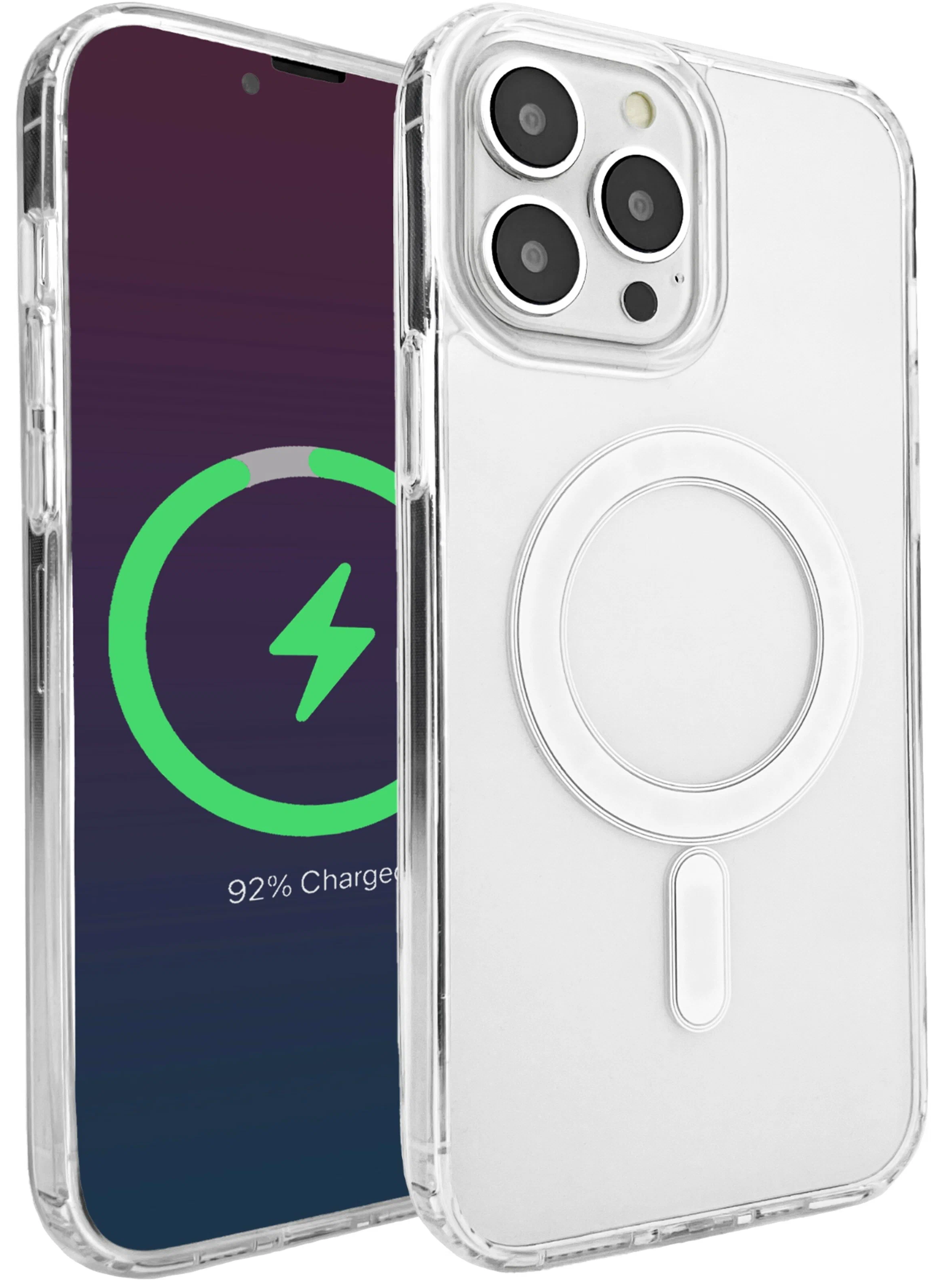 

Чехол-накладка MAGNETIC с защитой камеры и MagSafe для Apple iPhone 13 Pro Max clear