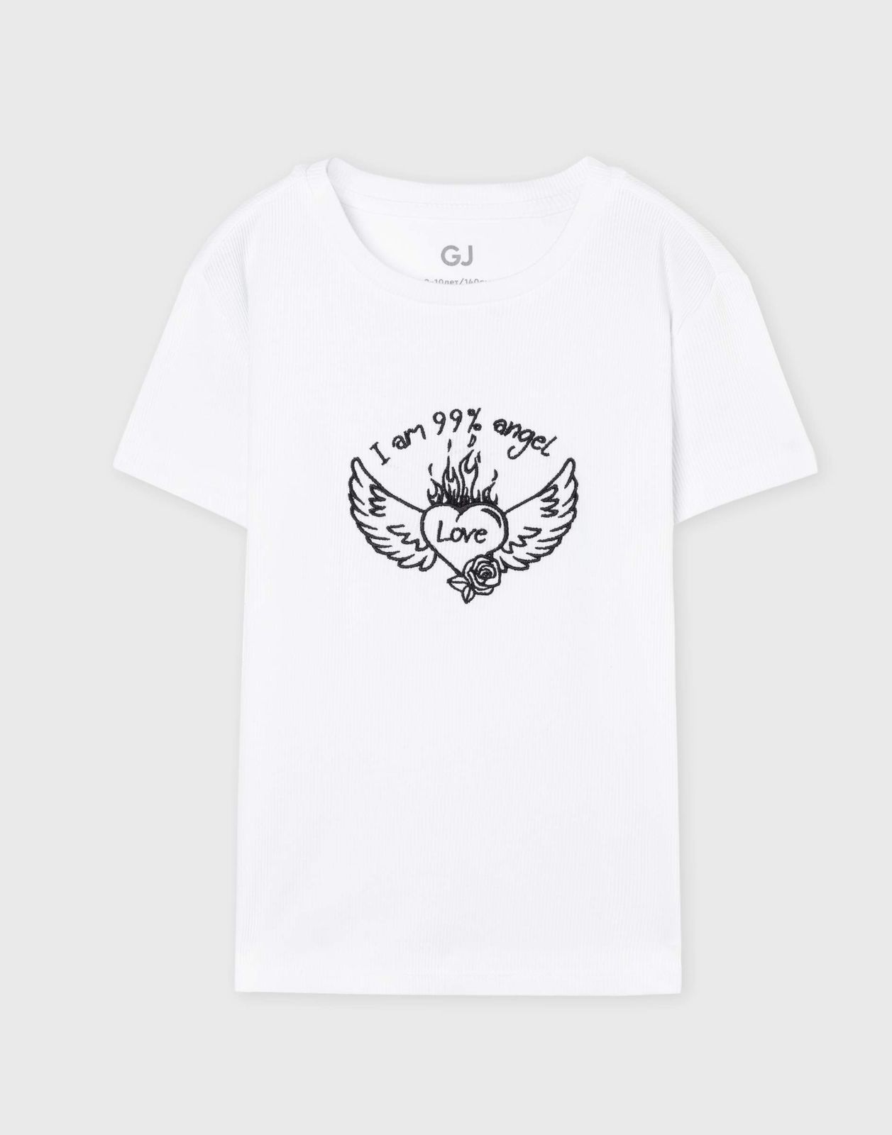

Футболка для девочки Gloria Jeans GKT024332 белый 8-9л/134, GKT024332