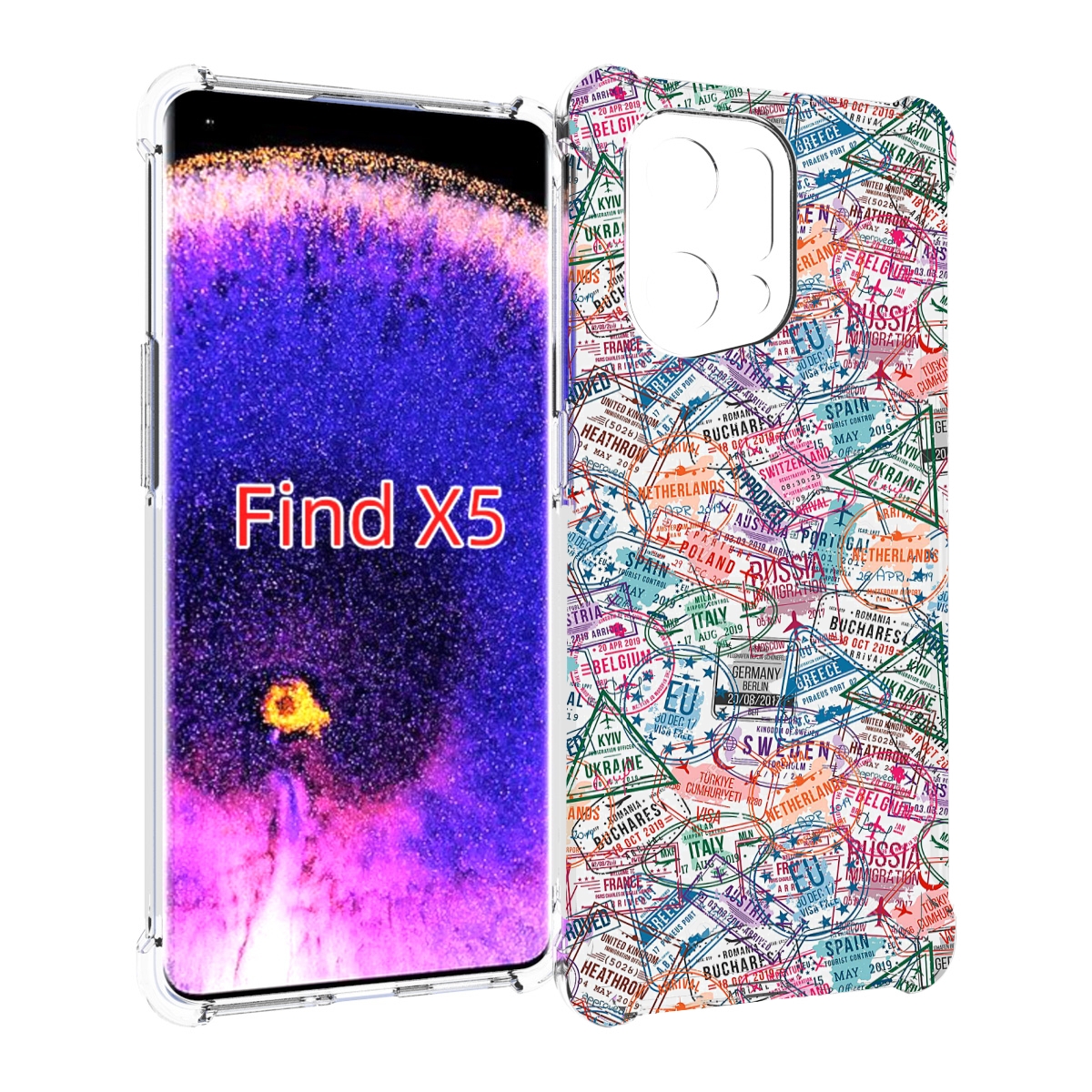 

Чехол MyPads загранчехол для Oppo Find X5, Прозрачный, Tocco