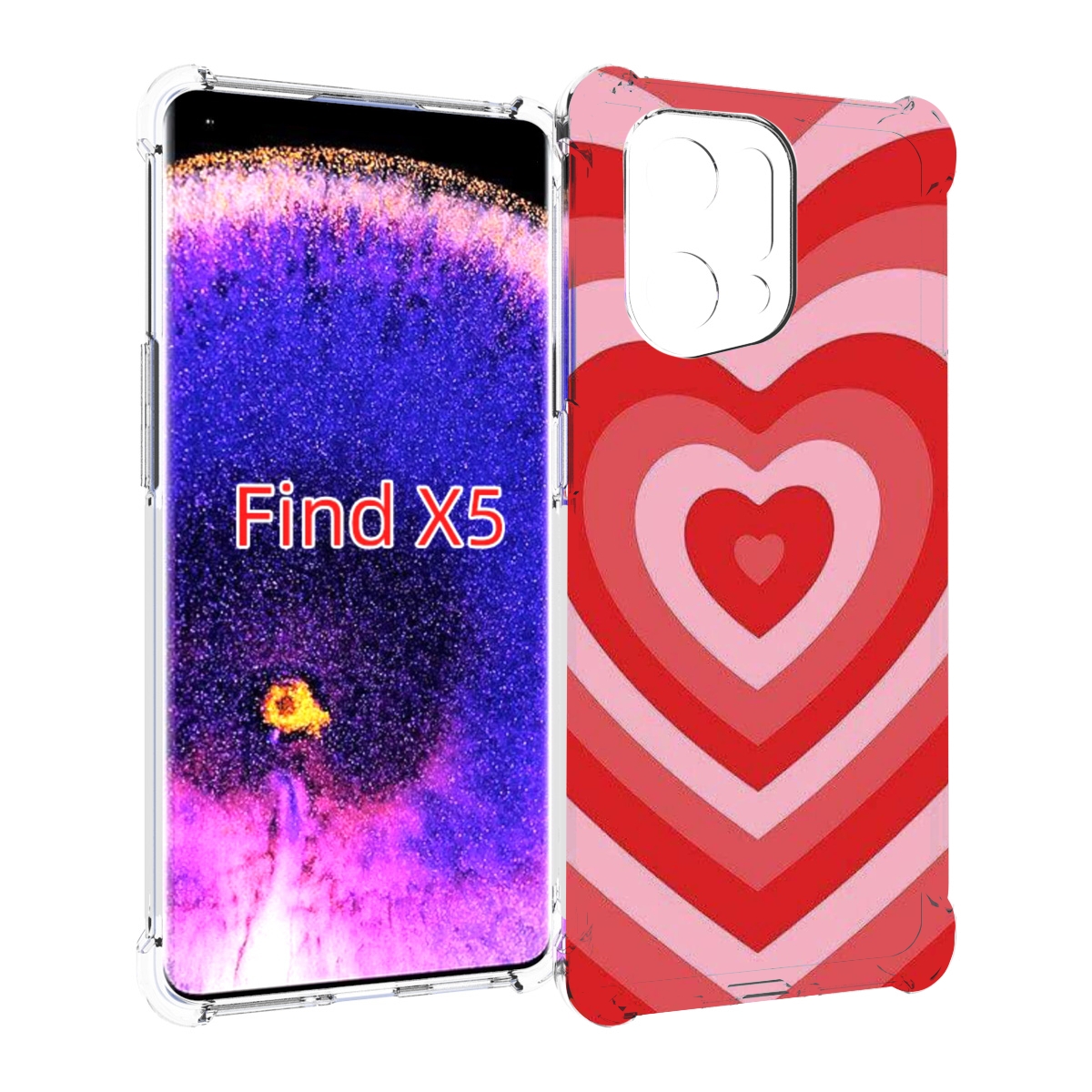 

Чехол MyPads завораживающее сердце женский для Oppo Find X5, Прозрачный, Tocco