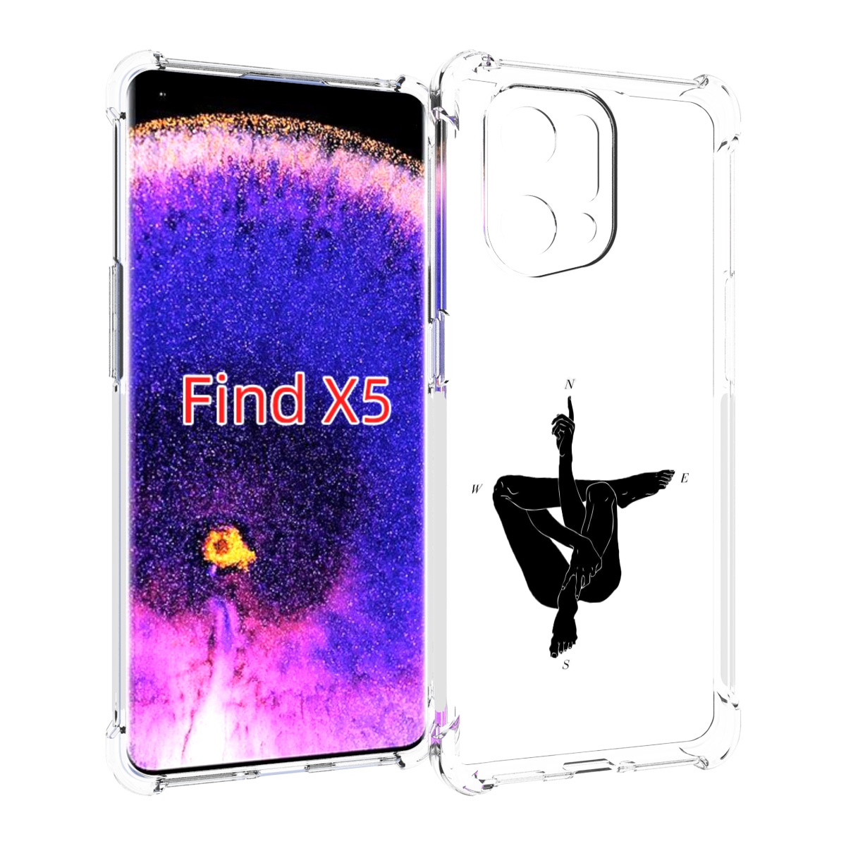 

Чехол MyPads живой компас для Oppo Find X5, Прозрачный, Tocco