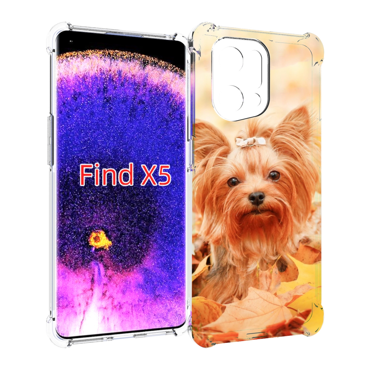 

Чехол MyPads еркширдскии терьер иорк для Oppo Find X5, Прозрачный, Tocco
