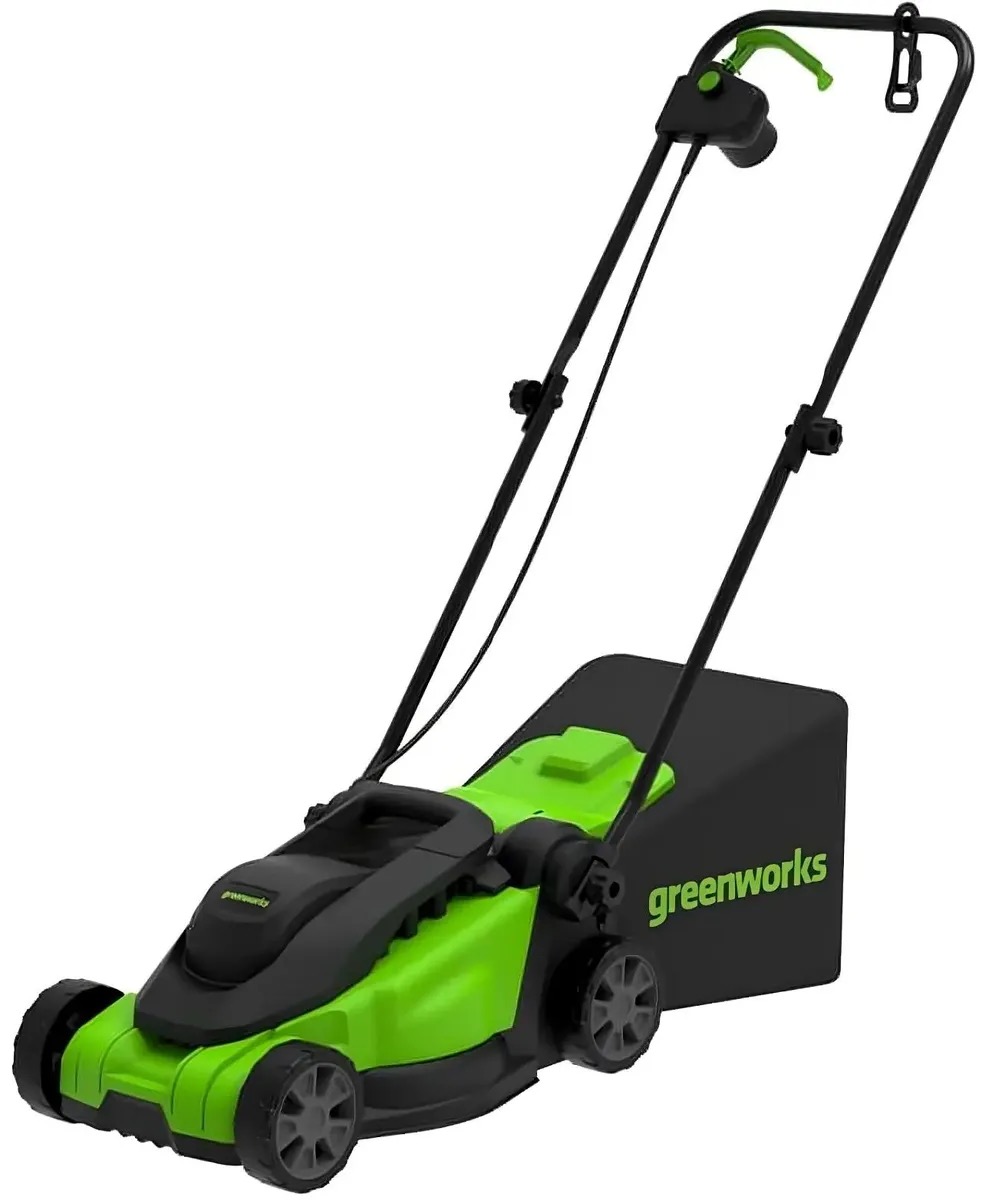 Газонокосилка электрическая GREENWORKS GD1200LM32,  32см, несамоходная 2517807