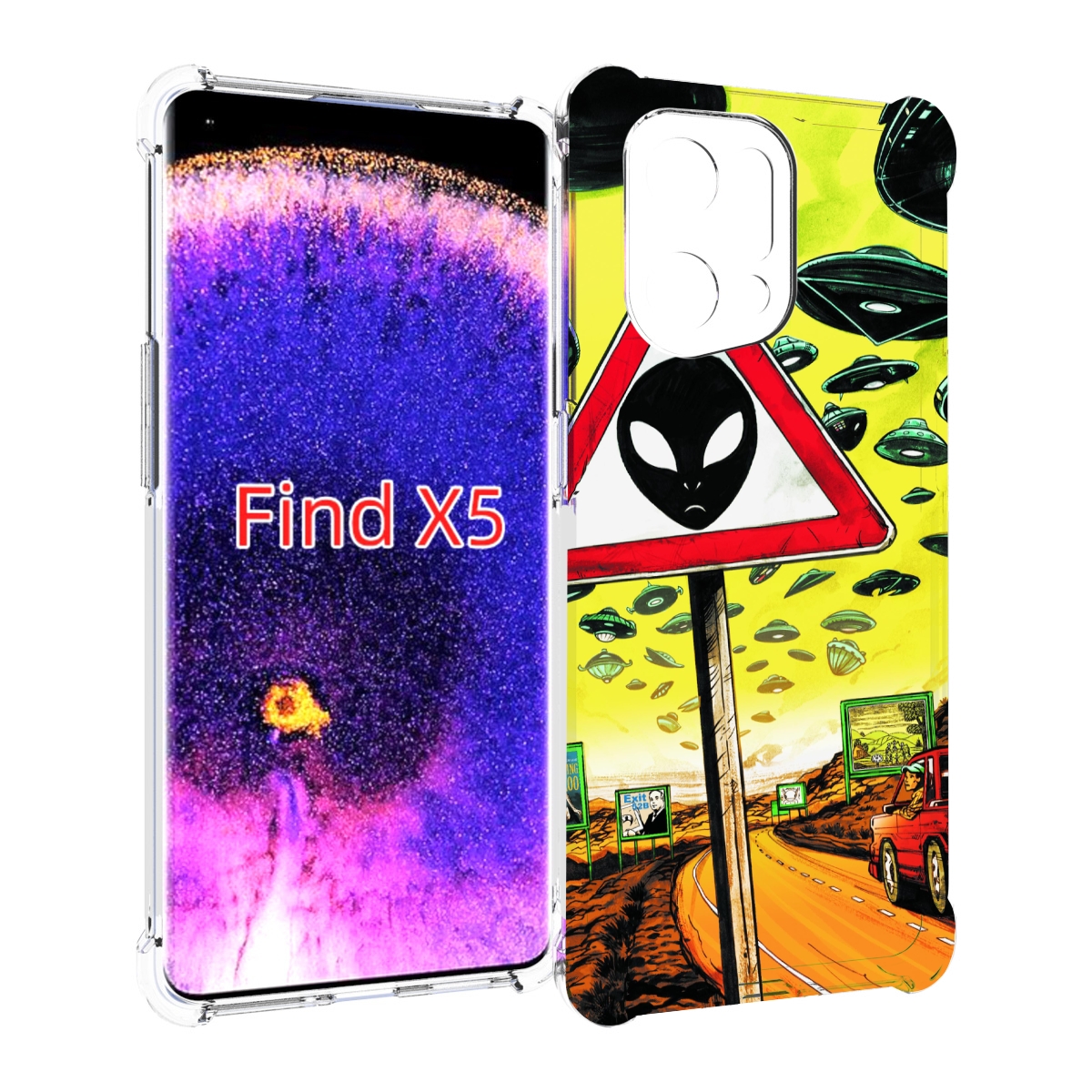

Чехол MyPads дорога к инопланетянам для Oppo Find X5, Прозрачный, Tocco