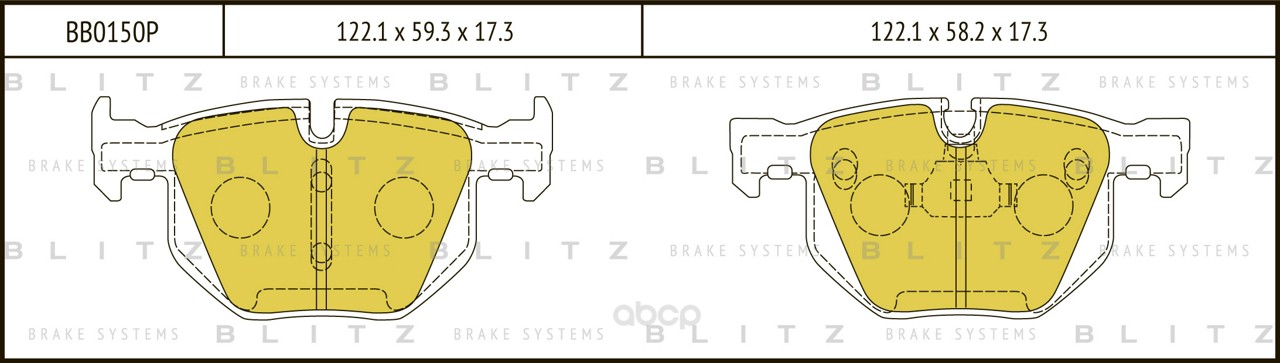 

Тормозные колодки BLITZ задние для BMW 5 E60 2003- BB0150P