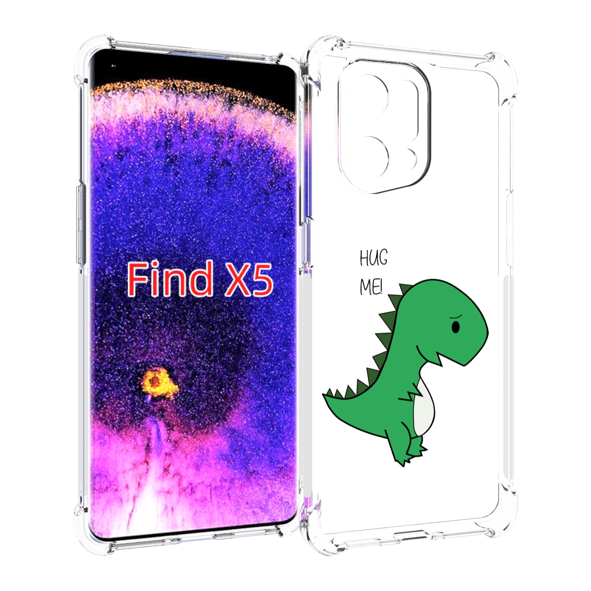 

Чехол MyPads динозаврик для Oppo Find X5, Прозрачный, Tocco