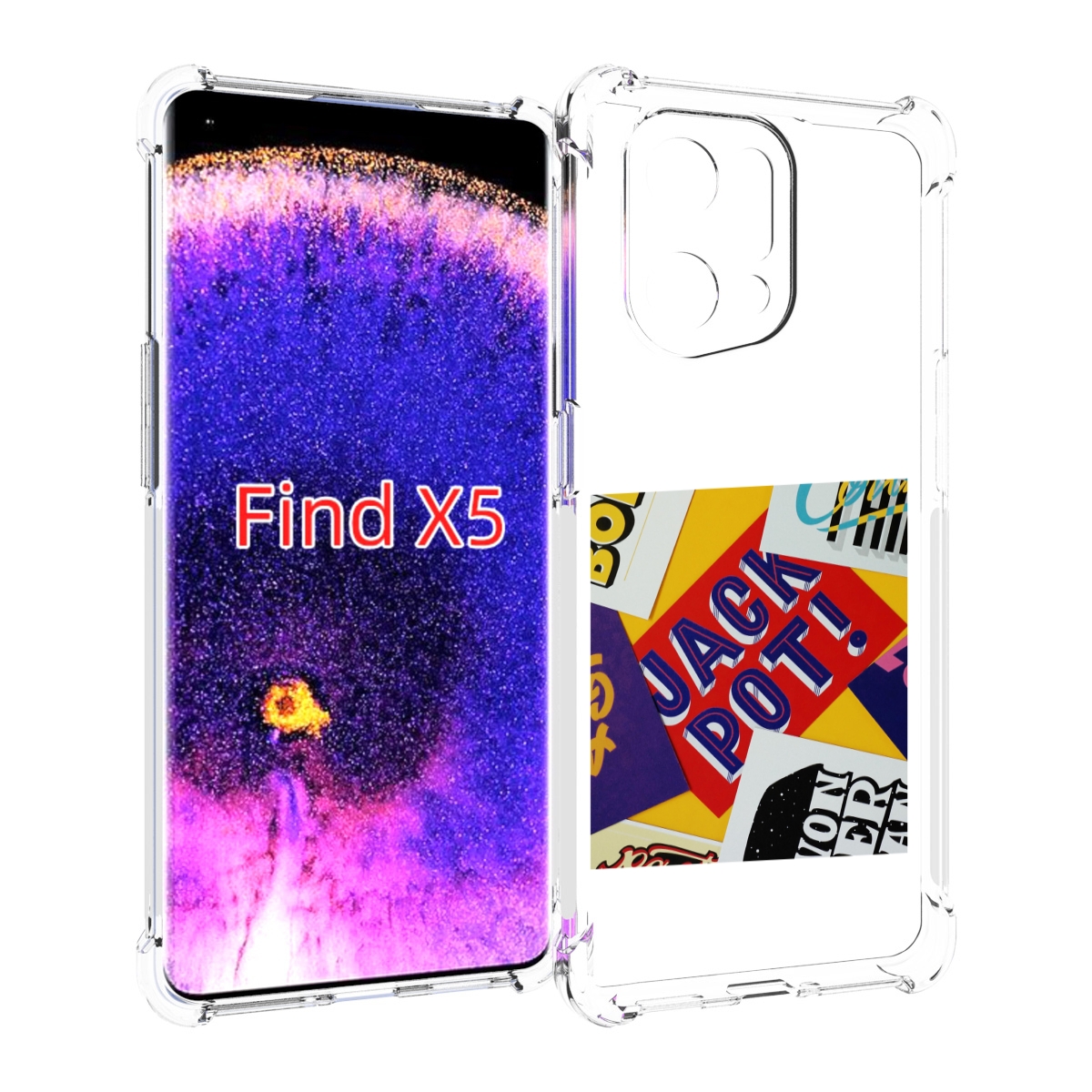 

Чехол MyPads джекпот для Oppo Find X5, Прозрачный, Tocco