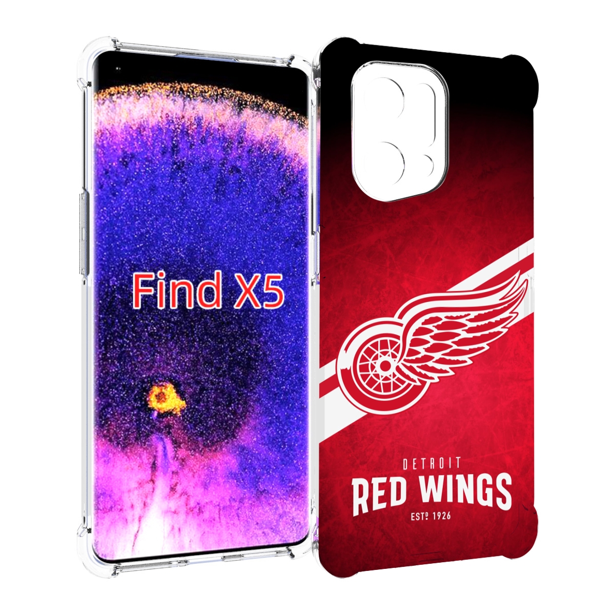 

Чехол MyPads детриот ред вингс мужской для Oppo Find X5, Прозрачный, Tocco