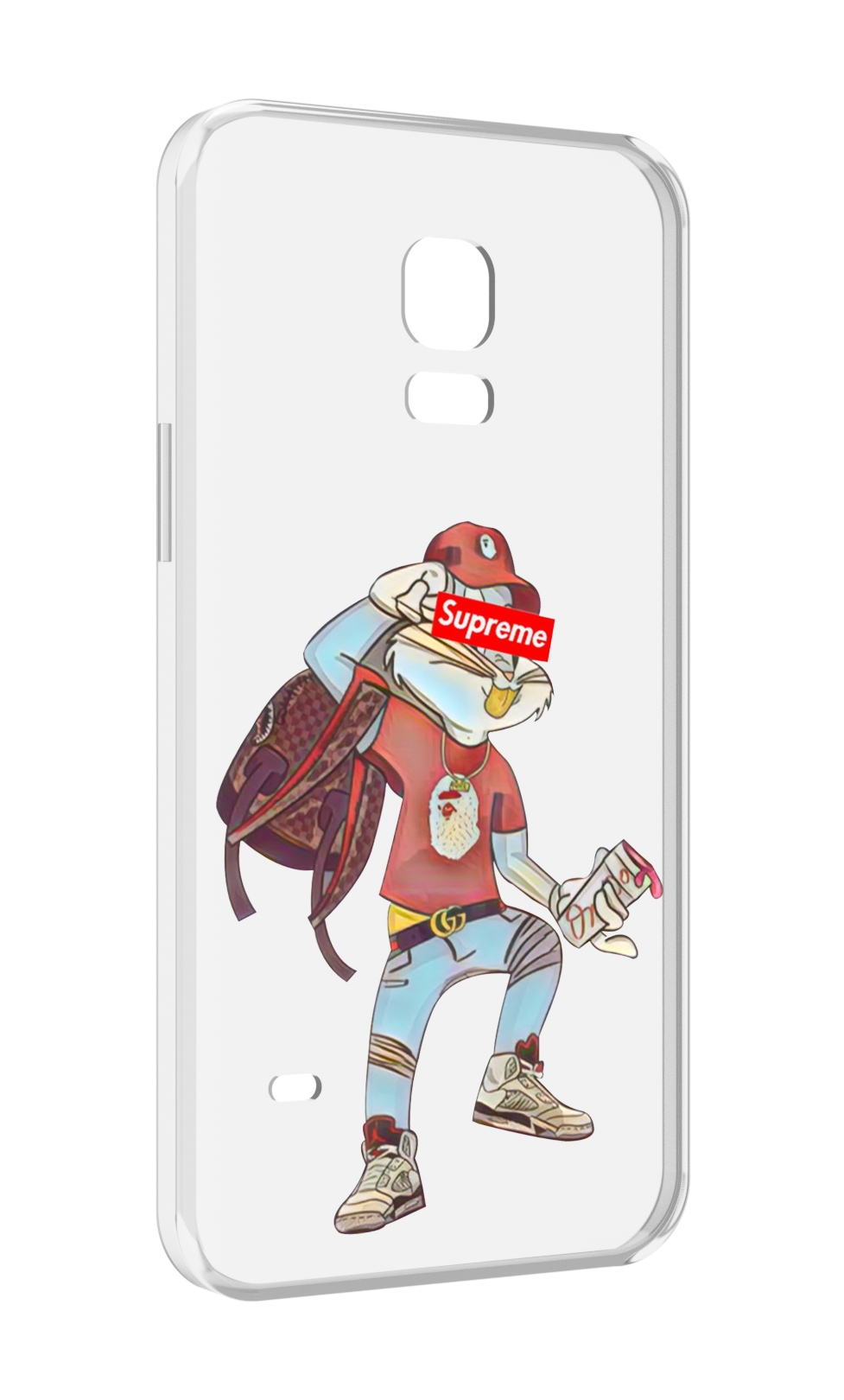 

Чехол MyPads моднявый-заяц детский для Samsung Galaxy S5 mini, Прозрачный, Tocco