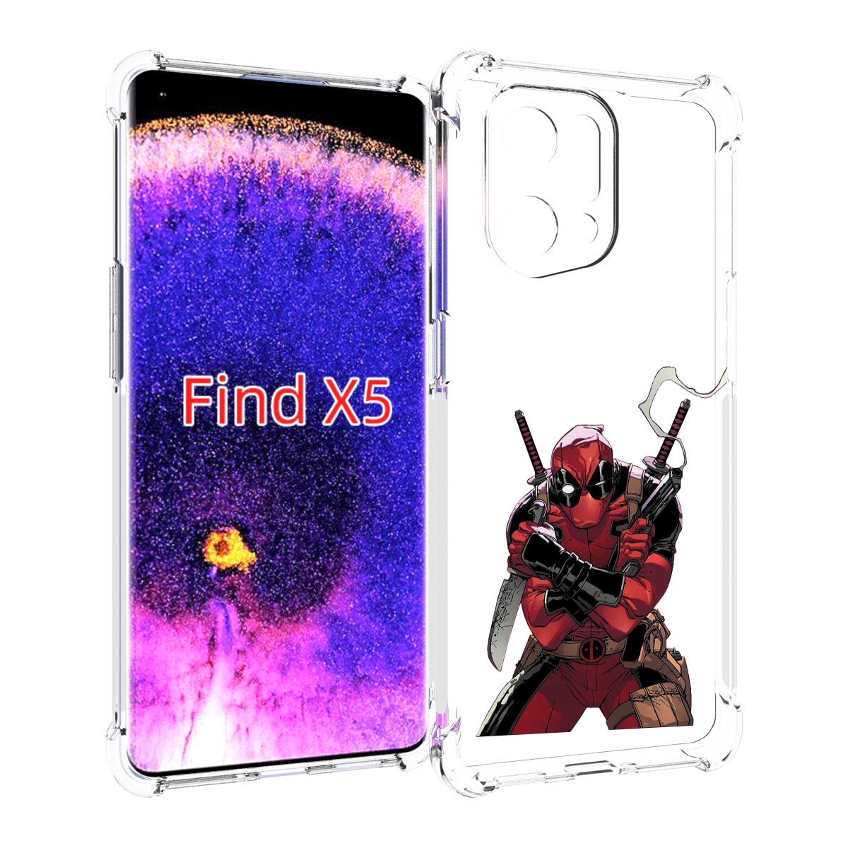 

Чехол MyPads дедпул-подмигивает для Oppo Find X5, Прозрачный, Tocco