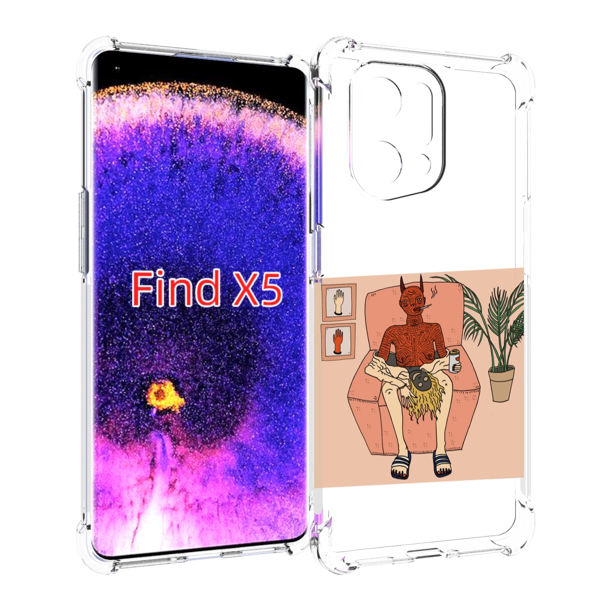 

Чехол MyPads девушка-сняла-кожу для Oppo Find X5, Прозрачный, Tocco