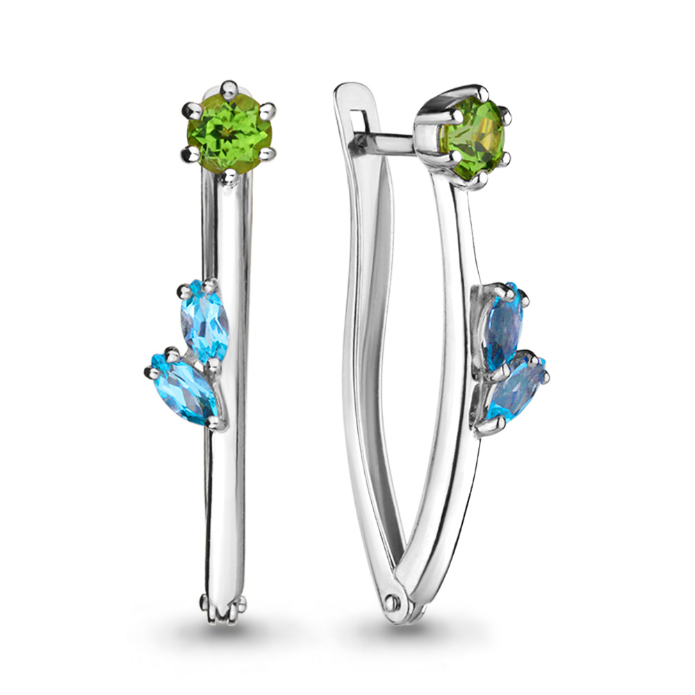 

Серьги из серебра с топазом Aquamarine 4466031_925_р, 4466031_925_р