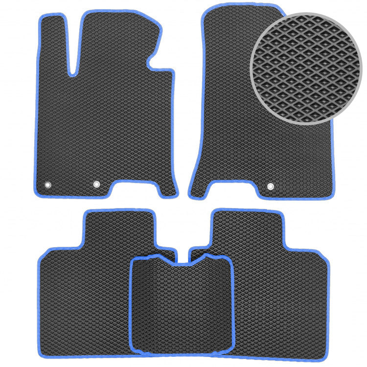 

Коврики ЕВА для Nissan X-Trail (T30, правый руль) 2001-2007 (синяя окантовка)/EVA/ЭВА