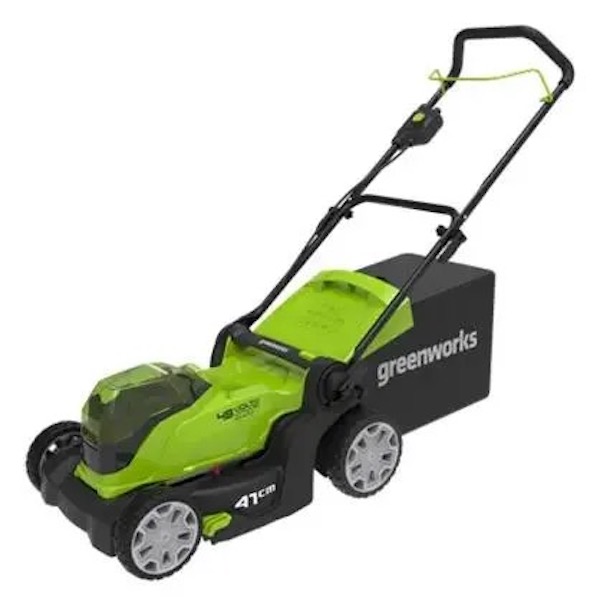 

Газонокосилка аккумуляторная GREENWORKS G24X2LM41, 41см, несамоходная, без АКБ, без ЗУ 2, Газонокосилка аккумуляторная GREENWORKS G24X2LM41, 41см, несамоходная, без АКБ, без ЗУ [2512607]