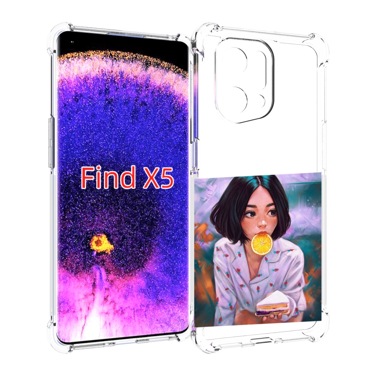 

Чехол MyPads девушка-с-чизкейком женский для Oppo Find X5, Прозрачный, Tocco