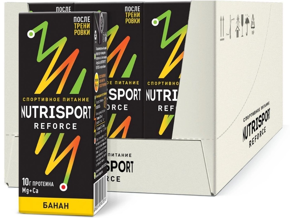 

Восстановительный напиток Nutrisport Reforce, 18 x 200 мл, банан, Reforce