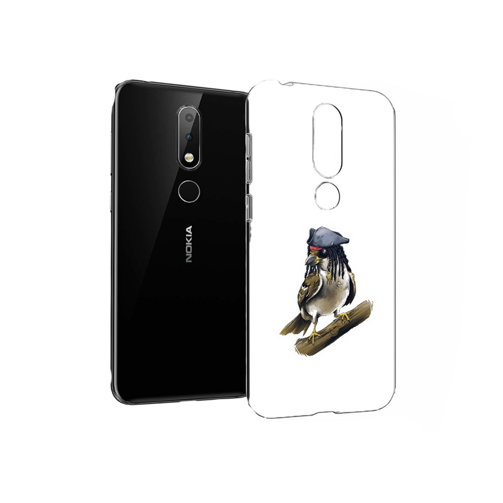 

Чехол MyPads Tocco для Nokia X6 Джек воробей (PT115295.99.65), Прозрачный, Tocco