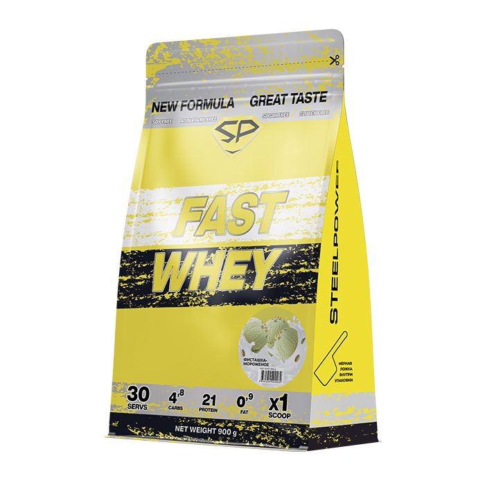 

Протеин сывороточный STEEL POWER Fast Whey Protein, Фисташка-мороженое, пакет 900г, Fast Whey