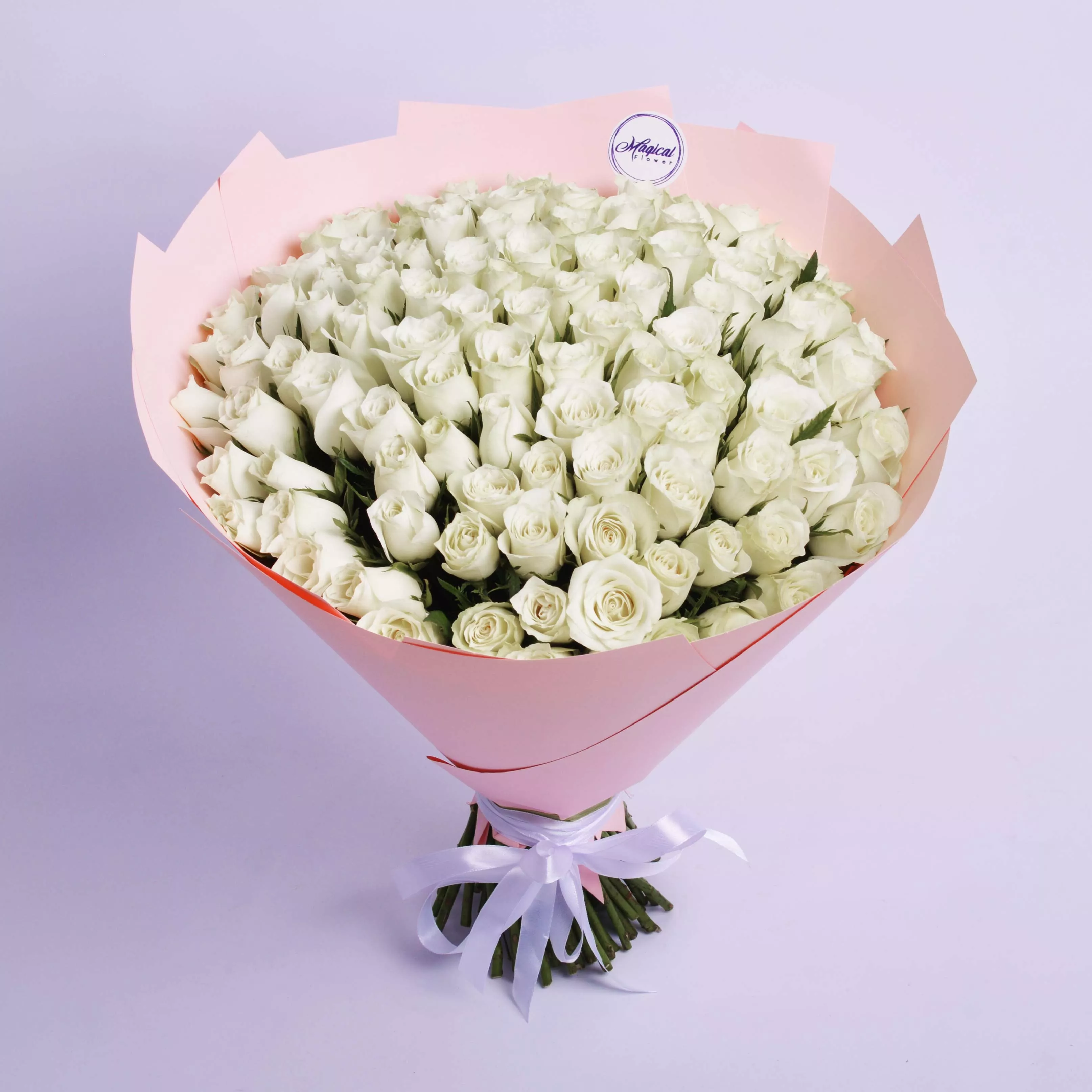 

Букет из 101 белой розы Magic flower 59614
