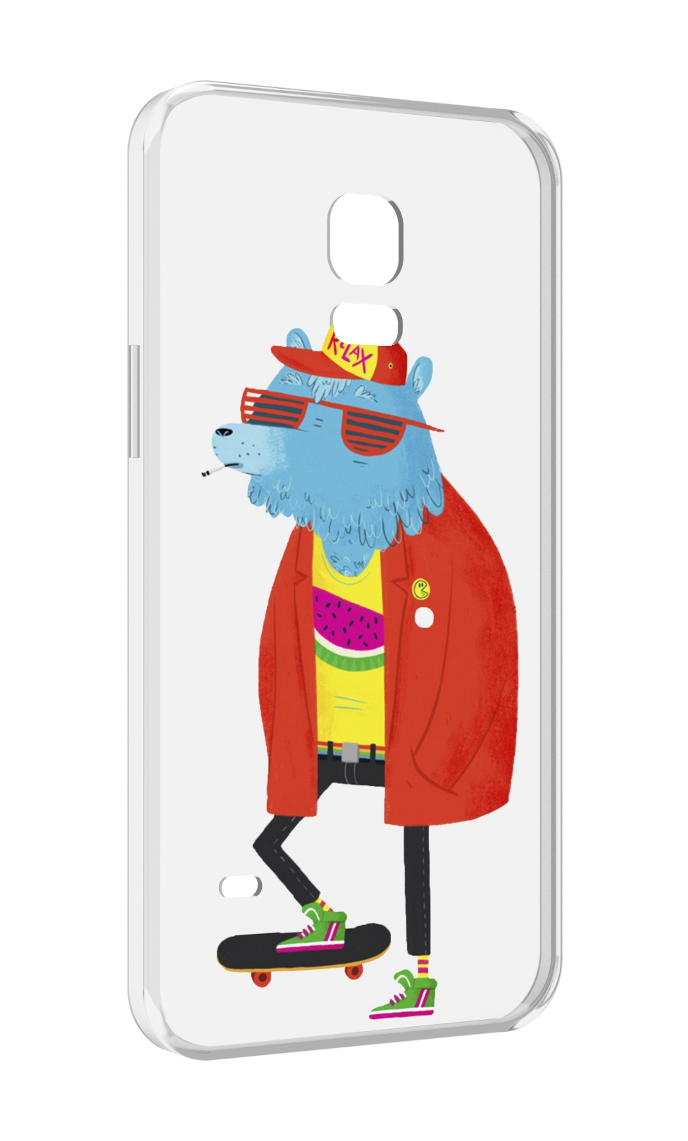 

Чехол MyPads медведь на скейте для Samsung Galaxy S5 mini, Прозрачный, Tocco