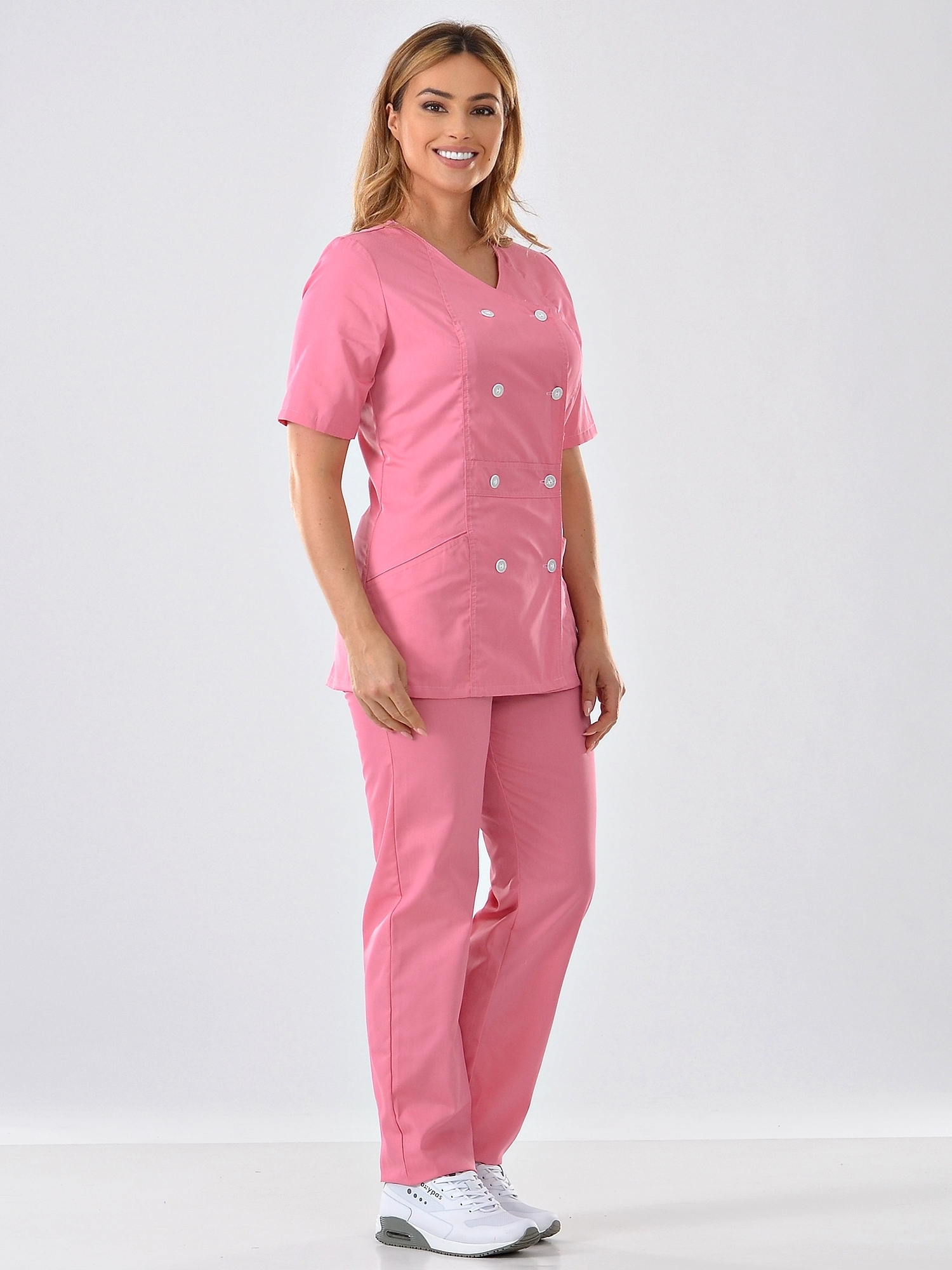 фото Костюм медицинский женский medicalwear домино 121.1.4 розовый 46 ru