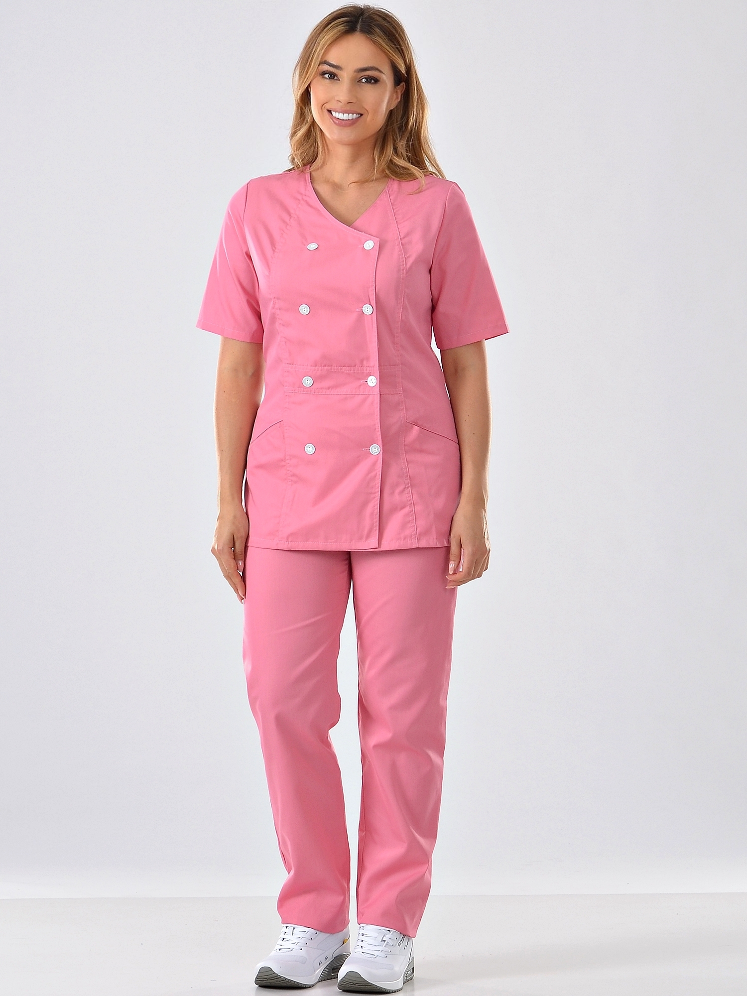 фото Костюм медицинский женский medicalwear домино 121 розовый 44 ru