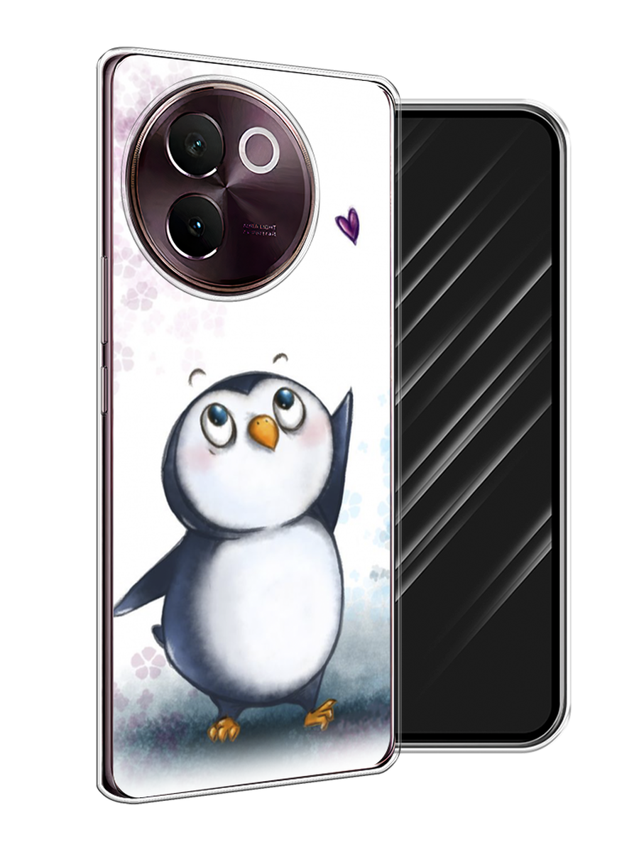 

Чехол Awog на Vivo V30e "Пингвин и сердечко", Белый, 2610550-1