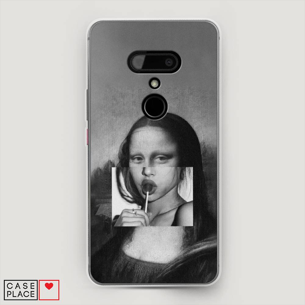 

Чехол Awog на HTC U12 / Эйчтиси U12 "Mona Lisa sucking lollipop", Разноцветный, 102050-9