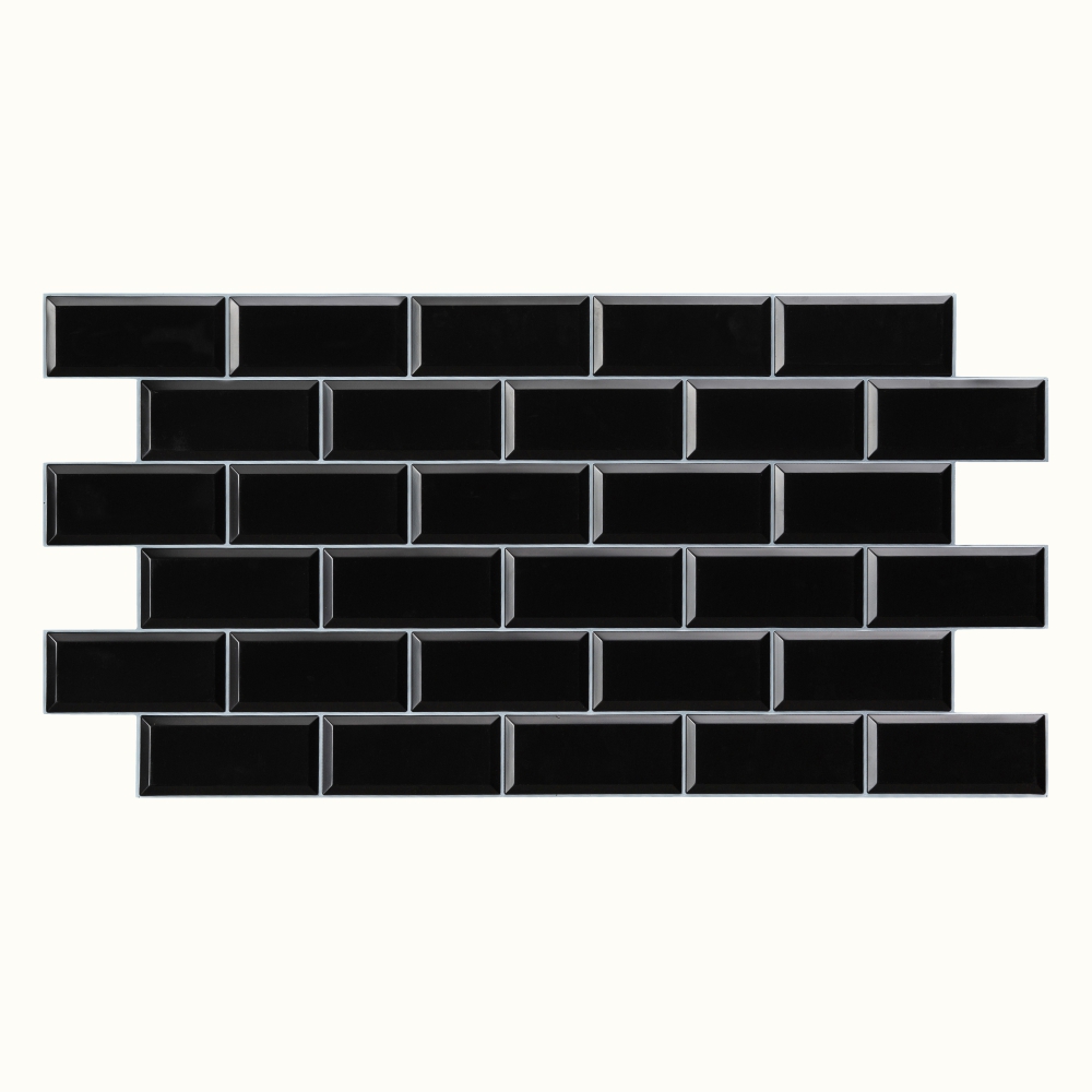 Стеновые панели ПВХ Grace 962х484 мм, блок чёрный, шов белый, 10 шт. съемник облицовки приборной панели jtc