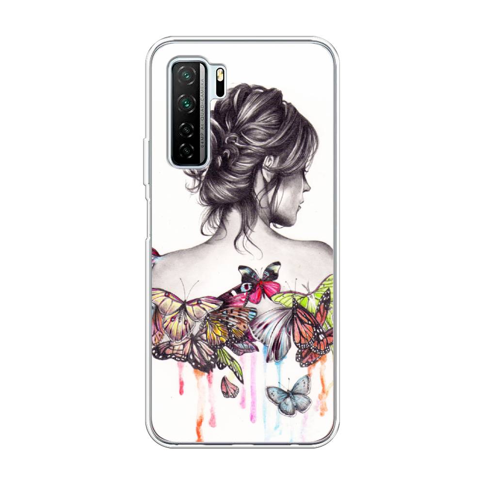 

Чехол Awog на Honor 30S (Global) "Девушка с бабочками", Коричневый, 6102850-10