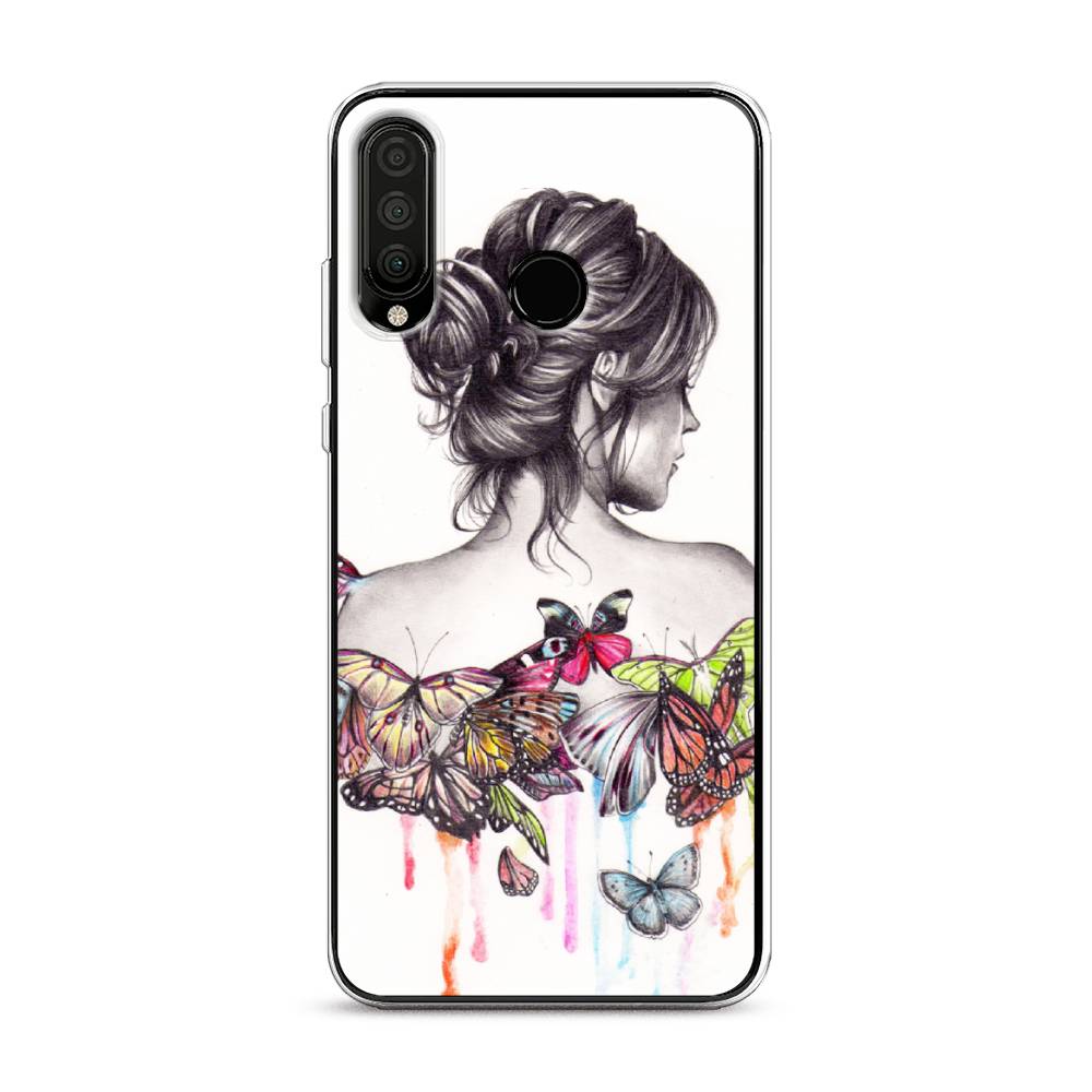 фото Чехол awog "девушка с бабочками" для honor 20s