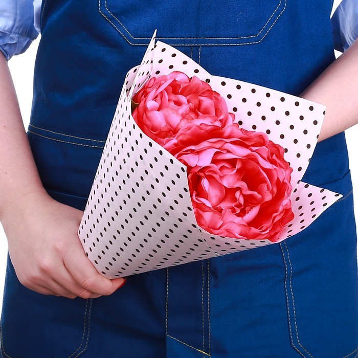 Бумага крафт «Чёрный горох», серия Пантон, 50 ? 70 см. /3 штуки/