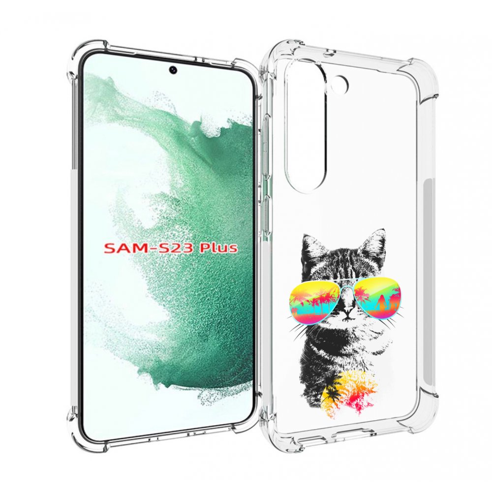 

Чехол MyPads крутой кот для Samsung Galaxy S23 Plus +, Прозрачный, Tocco