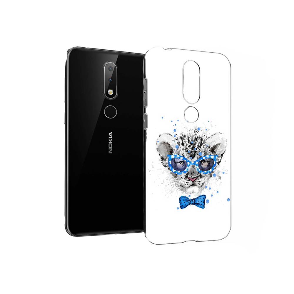 

Чехол MyPads Tocco для Nokia X6 тигренок с бабочкой (PT115295.99.642), Прозрачный, Tocco