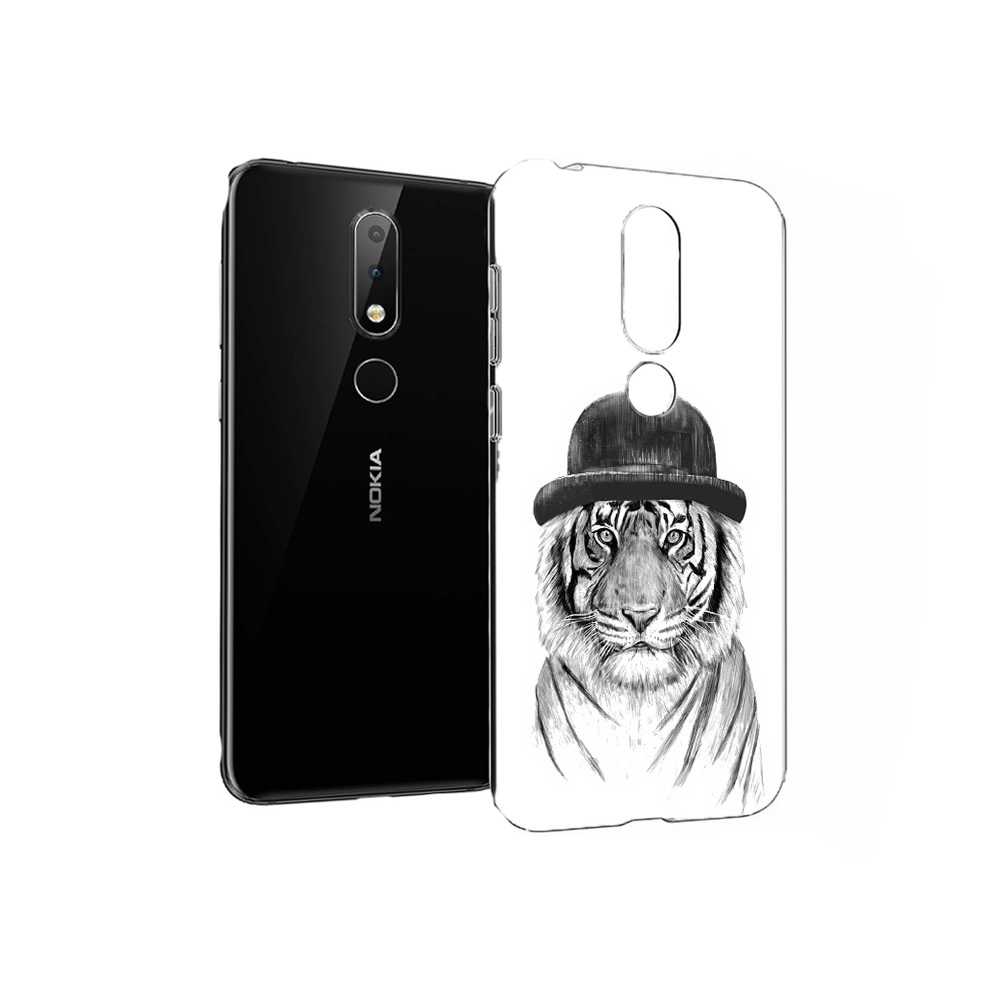 

Чехол MyPads Tocco для Nokia X6 тигр британец (PT115295.99.641), Прозрачный, Tocco