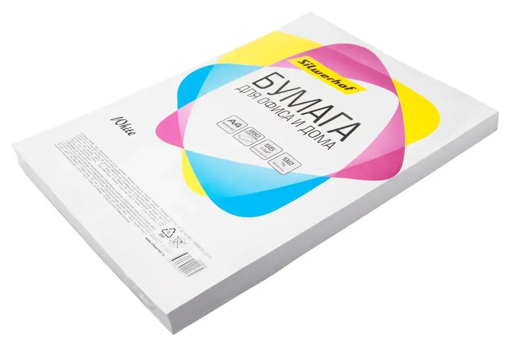 

Бумага Silwerhof 716002 A4/55г/м2/250л./белый CIE94% общего назначения