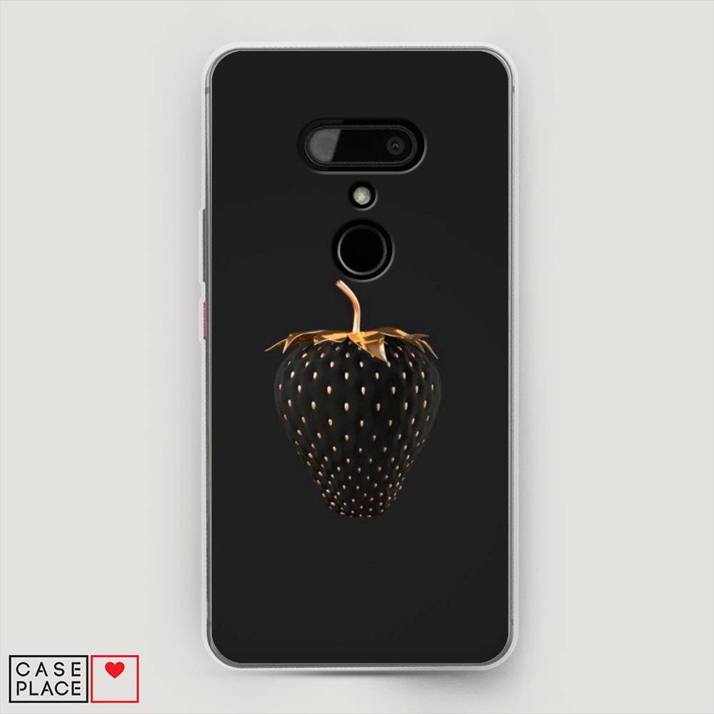 

Чехол Awog на HTC U12 / Эйчтиси U12 "Черно-золотая клубника", Разноцветный, 102050-10