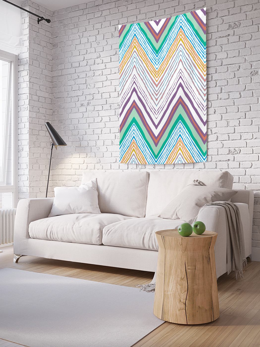 

Вертикальное фотопанно на стену JoyArty Плывущие зигзаги 150x200 см, Плывущие зигзаги