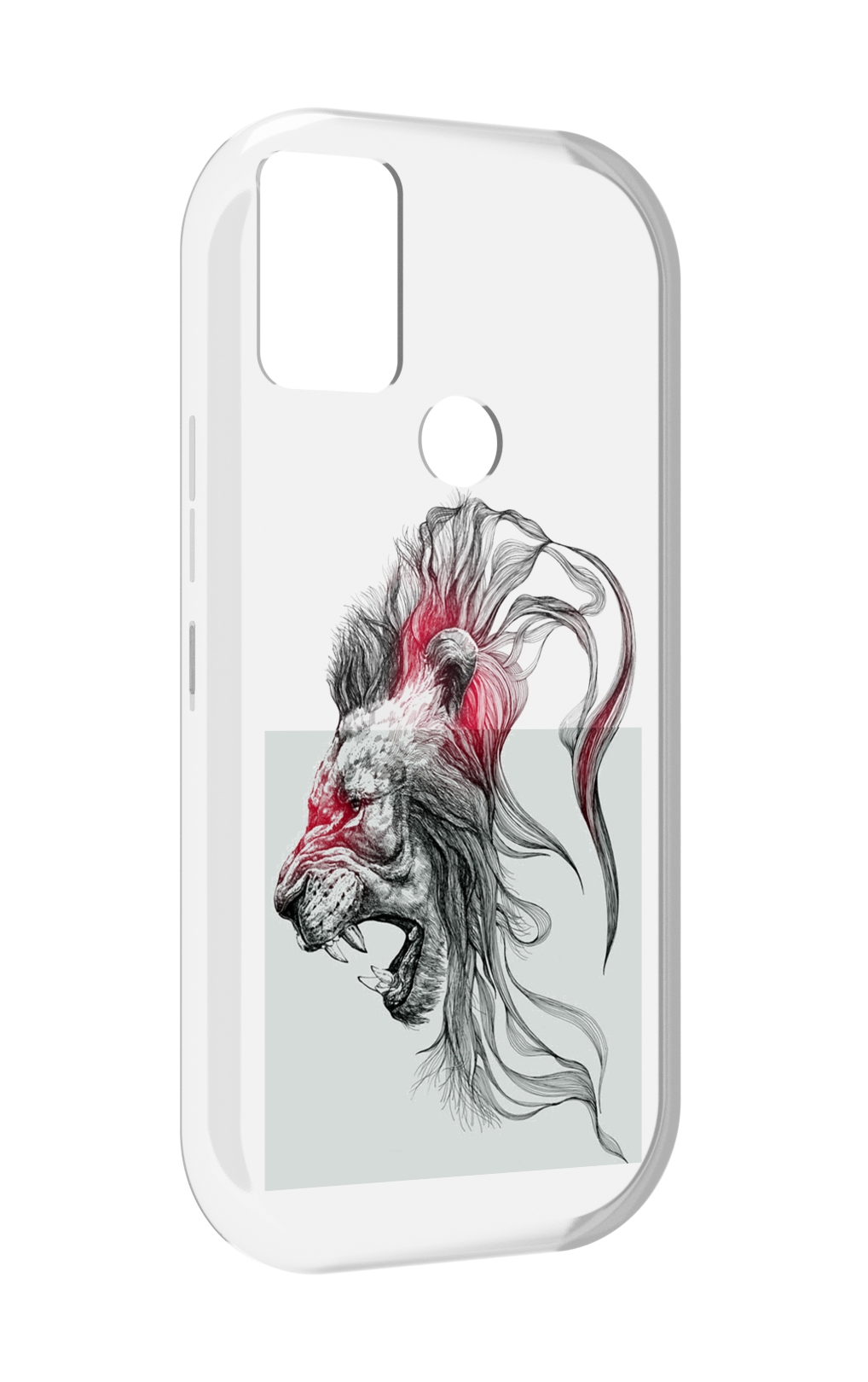 

Чехол MyPads разъяренный лев для UMIDIGI A9, Прозрачный, Tocco