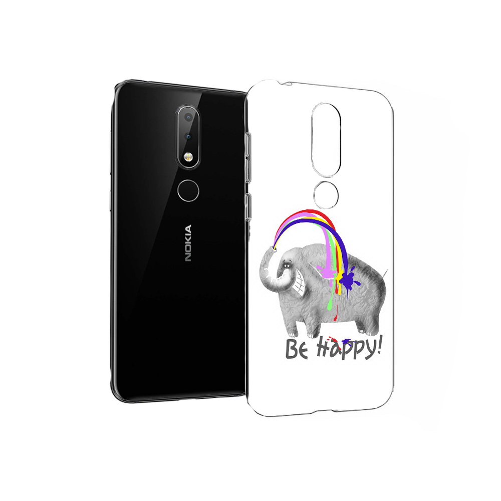 

Чехол MyPads Tocco для Nokia X6 счастливый слон (PT115295.99.632), Прозрачный, Tocco