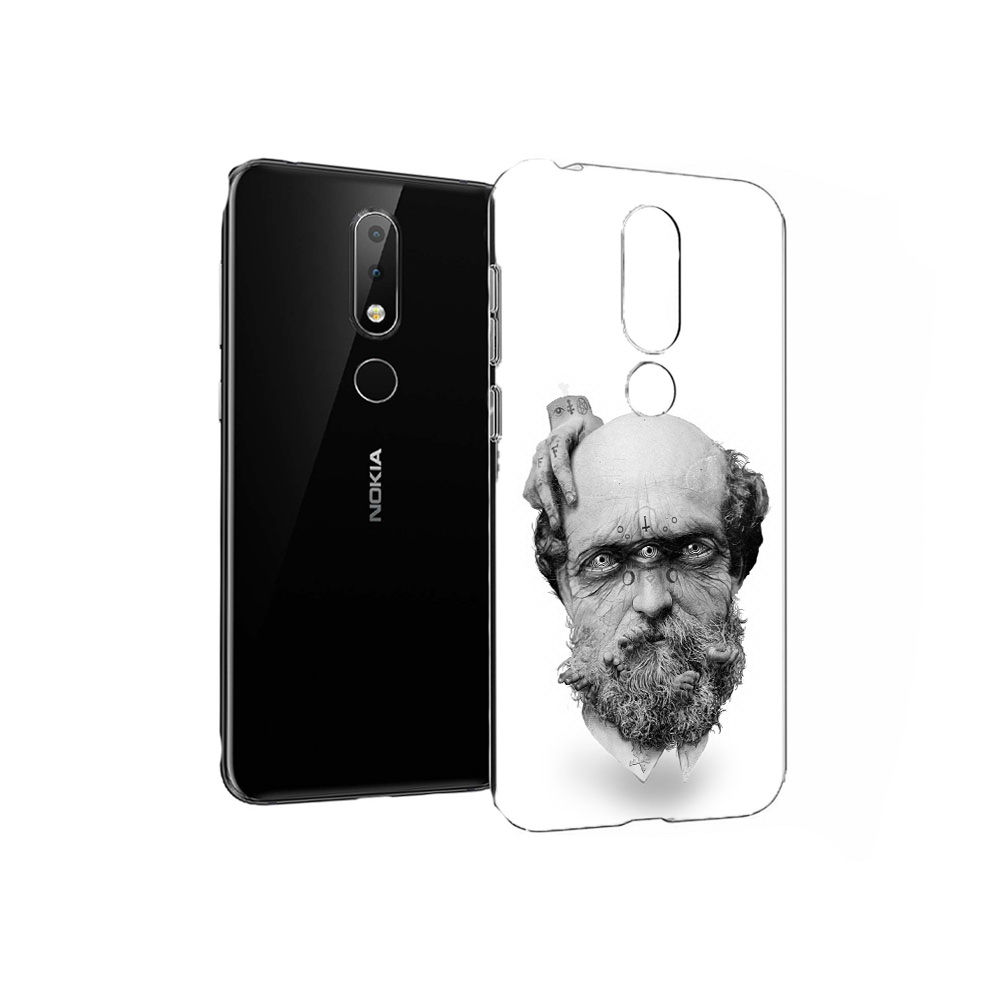 

Чехол MyPads Tocco для Nokia X6 страшный бородатый мужчина абстракция (PT115295.99.630), Прозрачный, Tocco