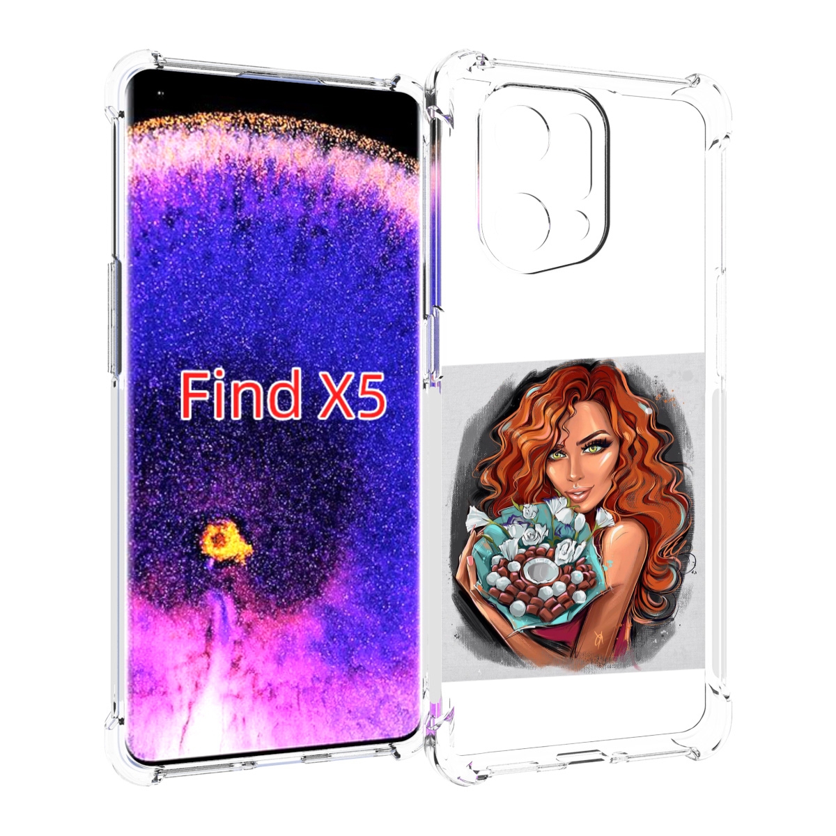 

Чехол MyPads девушка-с-кокосовым-букетом женский для Oppo Find X5, Прозрачный, Tocco
