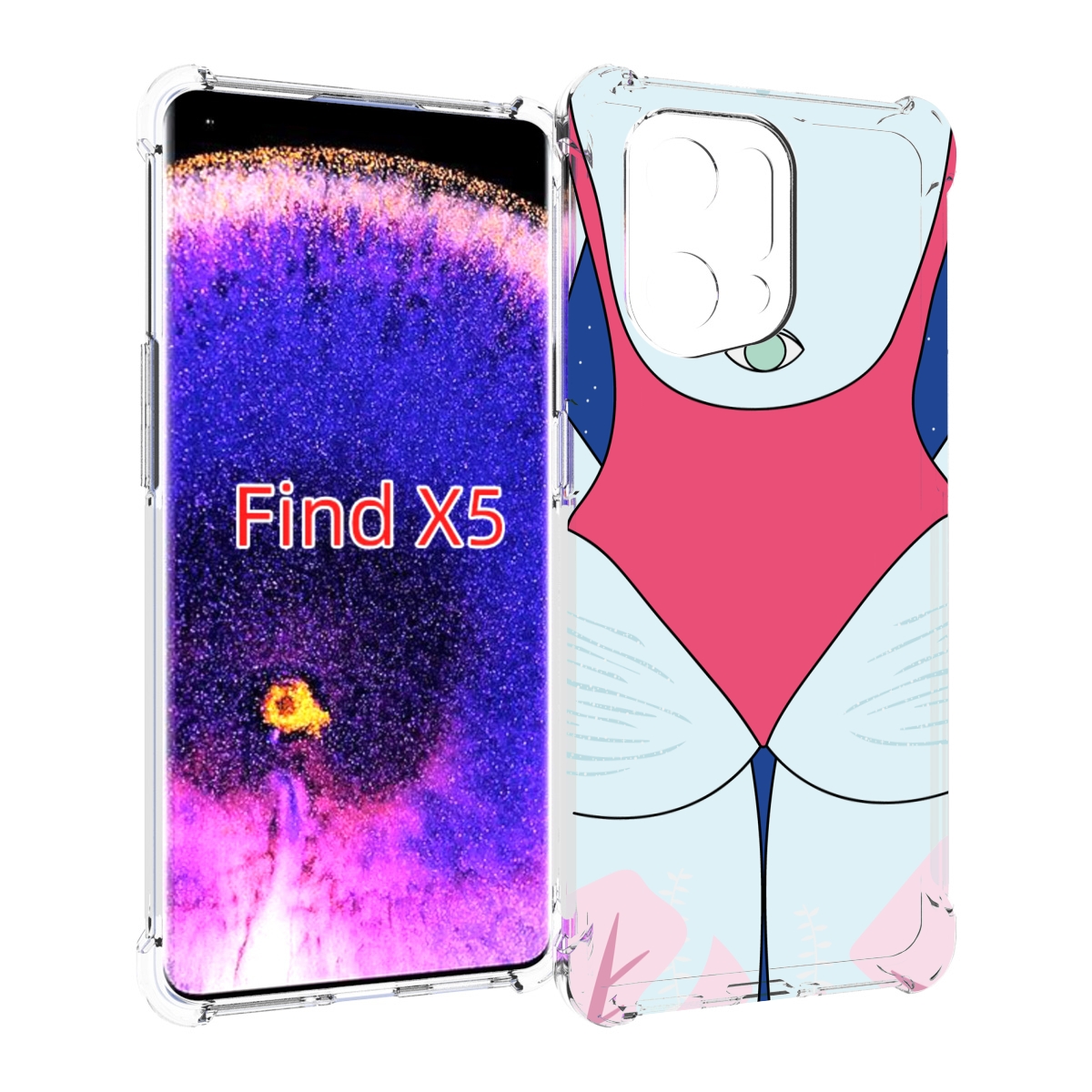 

Чехол MyPads девушка-с-глазом-на-спине для Oppo Find X5, Прозрачный, Tocco