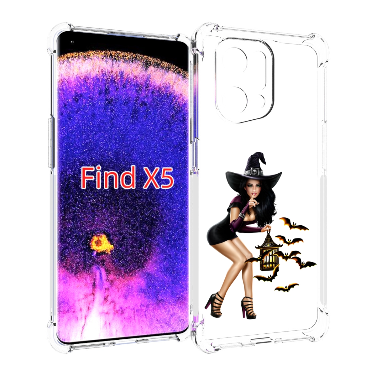 

Чехол MyPads девушка-ведьма женский для Oppo Find X5, Прозрачный, Tocco
